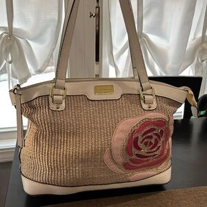 Liz Claiborne leather and weave bag